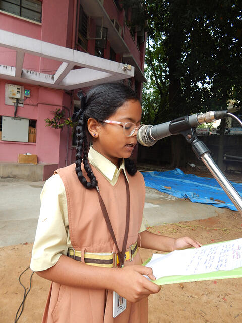 3. Welcome speech by Aleena of Class 6