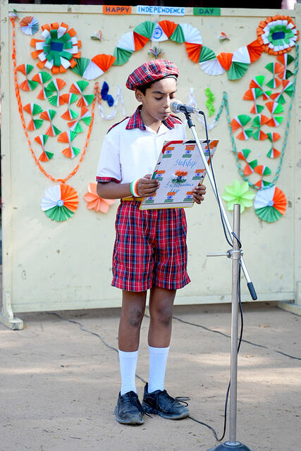 4. Welcome speech by Santosh of Class 7