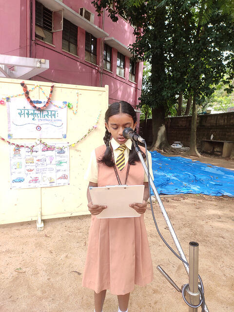 6. Introductory speech by Spoorthi V of Class 7