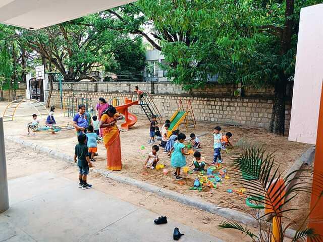 Nursery children at outdoor