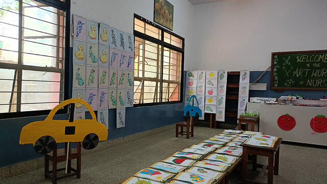 Creatively arranged nursery block