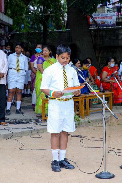 15.Vote of Thanks by Madhu Srivatsa D. of Class VII