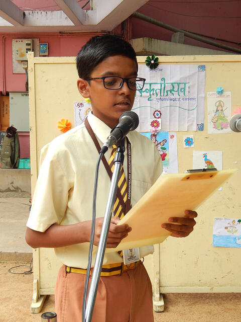 13.Vote of Thanks by Anikait Nagaraj Kote of Class VII