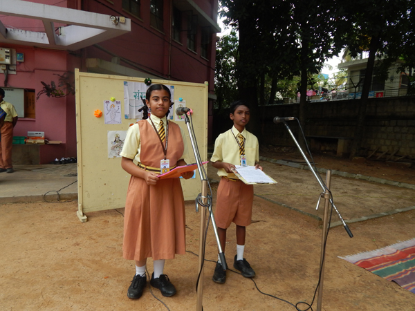 2.Compering by Shreeya V.B and Chinmaya N. of Class VI