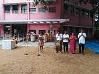 13. Vote of thanks by Kriti of class 6 and yoga teachers of our school Mr. Sunder Raj, Ms. Kumari, Mrs. Sunitha C.G. and Mr. Srikant