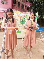 3. Sangeetha R and Ruthvika G of Class 7-Spoke about importance of Tulasi