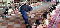 Children realised the food in resort 