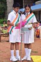 3. Speech in Kannada by Jeevan M. and Sparshini B. of class VII